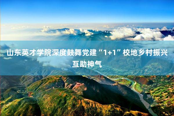 山东英才学院深度鼓舞党建“1+1”校地乡村振兴互助神气